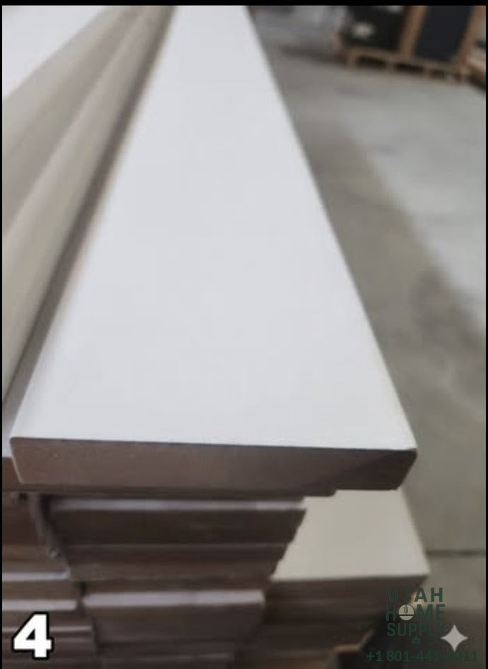 4" Primed MDF Door Header — Per Linear Foot | Utah Home Supply