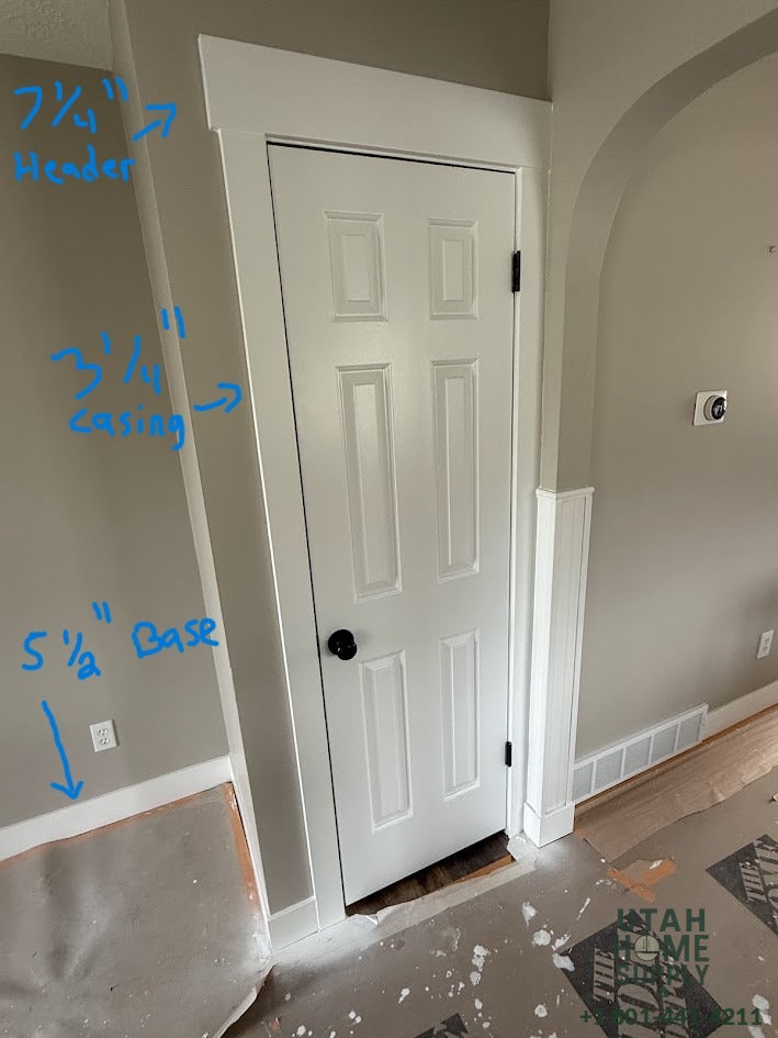 5 1/2" Primed MDF Baseboard — Per Linear Foot | Utah Home Supply