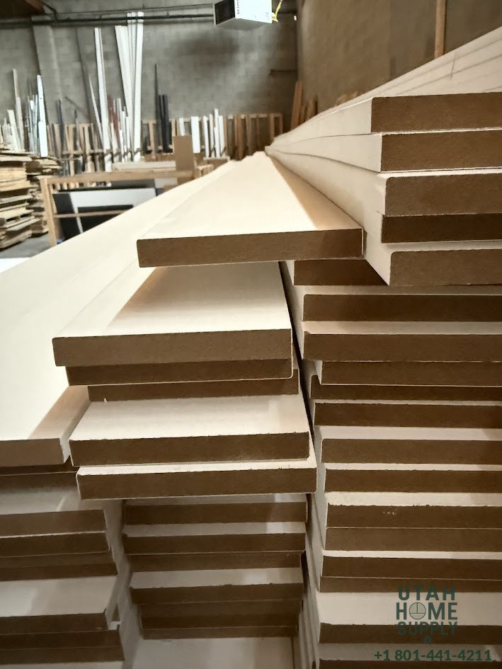 3.5" Primed MDF Baseboard — Per Linear Foot | Utah Home Supply