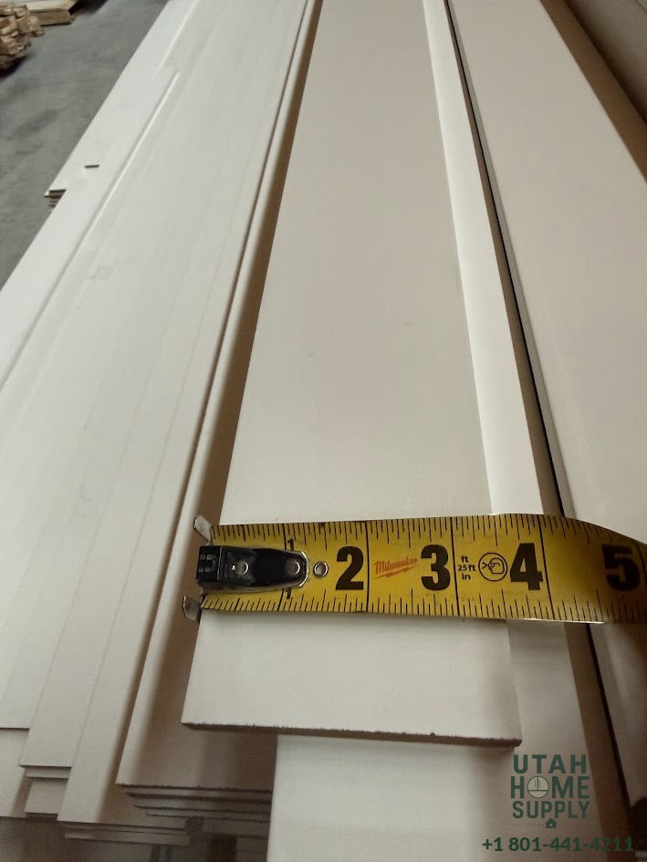 3.5" Primed MDF Baseboard — Per Linear Foot | Utah Home Supply