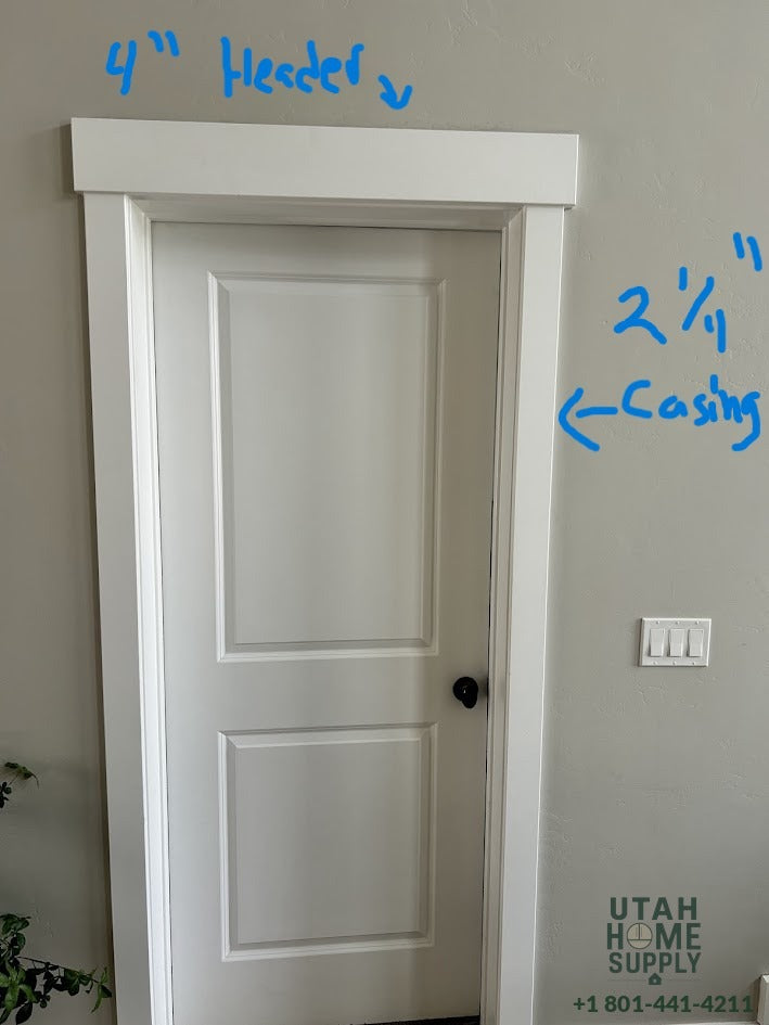 4" Primed MDF Door Header — Per Linear Foot | Utah Home Supply